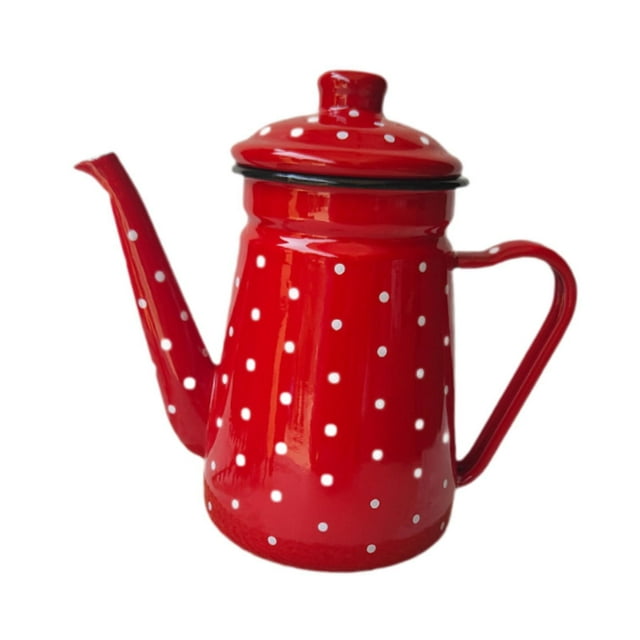 Tetera de esmalte grueso, jarra para bebidas, jarra de agua para oficina, fiesta, cocina estilo C