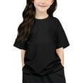 thumbnail image 2 of LUOGENLI Trendy T Shirts Valentine's Day for Girls Children's Printed Round Neck Short Sleeved T Shirt for Boys and Girls Girls St. Patrick's Day T Shirts Size 7-8 White Black 3-4 Years, 2 of 4