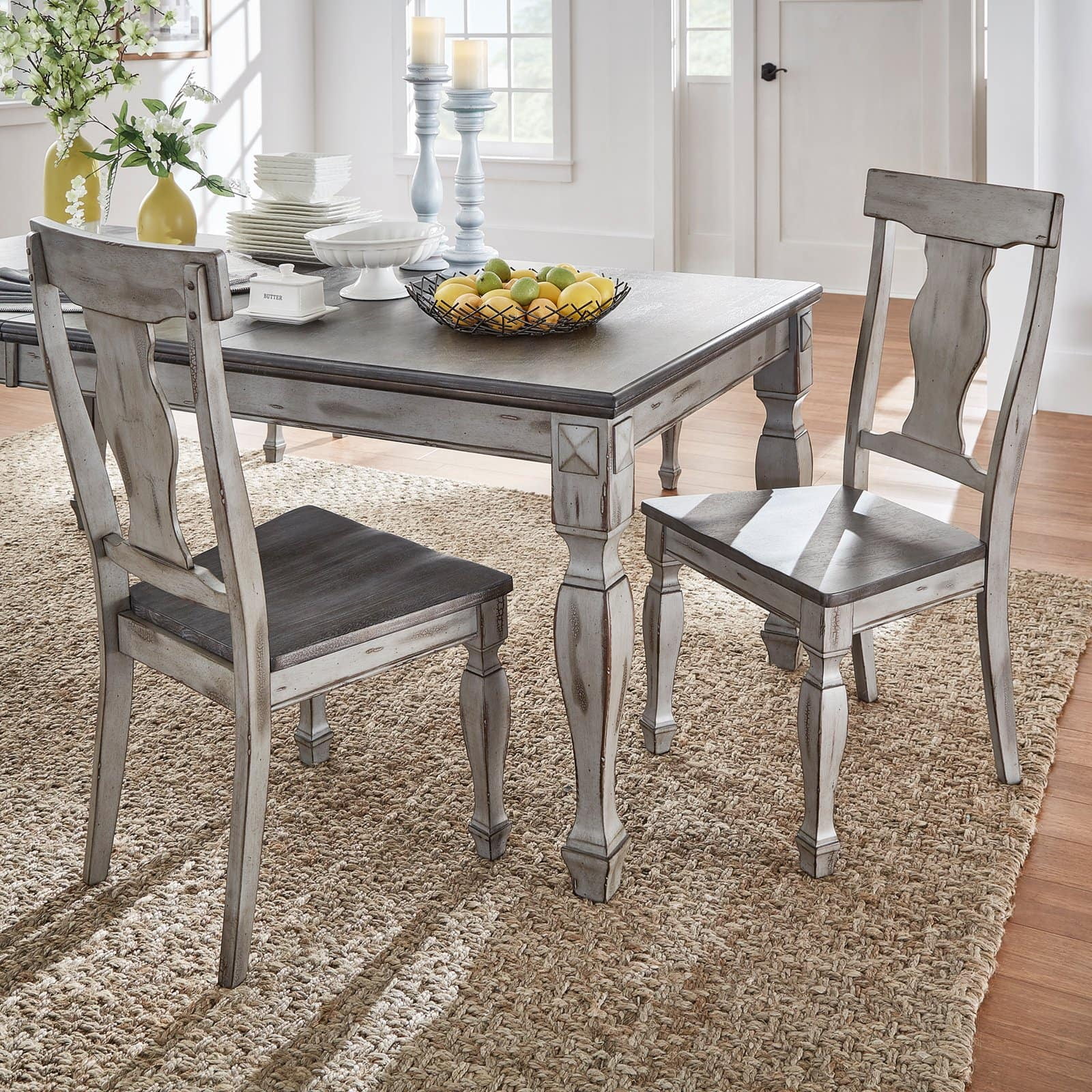 Humblenest Farmers Market Distressed, 2 Tone Dining Room Chairs