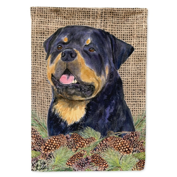 Rottweiler Flag Canvas House Size