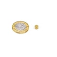 thumbnail image 2 of N42 Neodymium Gold Plated Disc Magnet - 5mm dia x 4mm thick - 1.45lbs Pull - (Pack of 20), 2 of 2