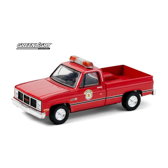 Public Works Arlington Heights, Illinois 1987 GMC High Sierra Pickup, Red - Greenlight 30213/48 - 1/64 scale Diecast Model Toy Car