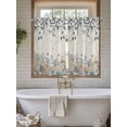 thumbnail image 4 of Blue Beige Coastal Bathroom Window Curtain, Beach Starfish Summer Eucalyptus Rustic Light Filtering Coffee Kitchen Curtains, Bedroom Living Room Curtains 2 Panel 84"x54", 4 of 6
