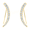 Yellow Gold, variant on Cate & Chloe Camila 18k White Gold Plated Ear Climber Earrings with Simulated Diamonds for Women