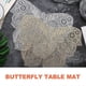 thumbnail image 3 of Silver Butterfly Cup Coaster for Drinks Use 4Pcs PVC Insulation Mat, 3 of 4
