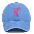 thumbnail image 4 of HJYCHN Mens Hats Unisex International Awareness Day Ribbon Embroidered For Outdoor Sports Hop Hat Letters Womens Baseball Caps Blue One Size, 4 of 4