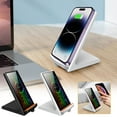 thumbnail image 6 of PPgejGEK Magnetic Wireless Charger Stand for iPhone Samsung Phones 15W Fast Charging Vertical Desktop Holder with Absorption Technology 5-10mm Distance ABS Material, 6 of 9