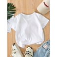 thumbnail image 2 of Casual Crew Neck Cartoon Cat Print Tee 100% Cotton Knit Top for Teens, Medium Stretch Short Sleeve Regular Fit Summer T-Shirt with Regular Length - No Belt or Chest Pad, 2 of 6