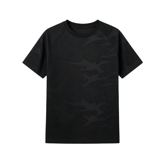 Kiijoy Boys Athletic Tee Quick-Dry Short Sleeve T-Shirt Casual Solid T Shirt, Sizes 5-16