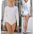 thumbnail image 4 of ToBeInStyle Girl's Long Sleeve & Legless Leotard - White - 12-24 Years, 4 of 8