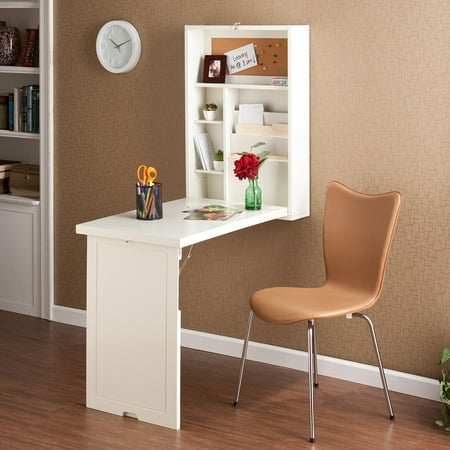 Holly & Martin Leo Fold-Out Convertible Desk in Winter White