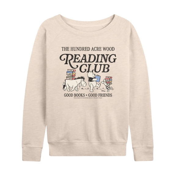 Winnie The Pooh - Reading Club - Women's French Terry Long Sleeve Pullover