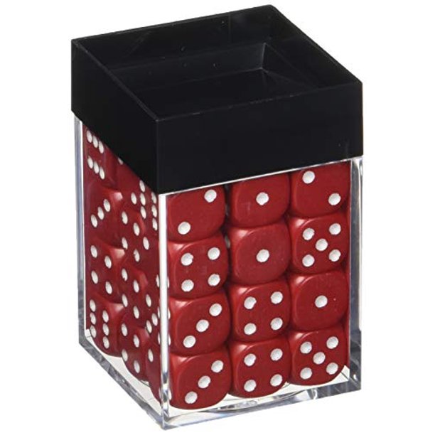 Chessex Dice d6 Sets: Rojo opaco con Blanco Troquel de Seis Caras de 12mm (36) Bloque de D Chessex Chessex