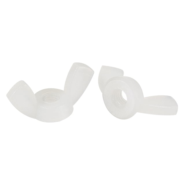 Unique Bargains M3 Wing Nuts Butterfly Nut Nylon White 50 Pack