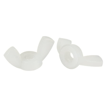

Uxcell M3 Wing Nuts Butterfly Nut Nylon Hand Twist Tighten Fasteners White 25 Pack