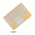 thumbnail image 1 of Wireless Bluetooth Touchpad Keyboard, Colorful Round Keycap Slim Keyboard with Touch Control, Rechargeable Portable Keyboard for Tablet iPad Android Windows Pro Air Mini, Ergonomic Typing for Office, 1 of 8