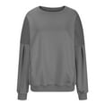 thumbnail image 5 of Patlollav Womens Fall Oversized Sweatshirts Crewneck Fleece Casual Pullover Sweaters Outfits, 5 of 6
