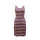 thumbnail image 4 of VISgogo Vestido Sin Mangas para Mujer, Patrón de Rayas Sin Espalda Cruzada en la Espalda Vestido Ajustado, Ropa Casual Simple de una Pieza VISgogo moda, 4 of 8
