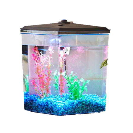 Aqua Culture 2.5-Gallon Aquarium Kit Plastic with LED Lighting and Power Filter