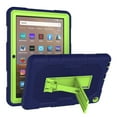 thumbnail image 5 of SaniMore for Amazon Fire HD 8 & 8 Plus (10th Generation, 2020) Back Case Hidden Kickstand Heavy Duty Protective Tri-layer Hybird Shockproof Rubber Case for Amazon Fire HD 8 & 8 Plus, Navy/Green, 5 of 8