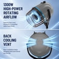 thumbnail image 5 of ZENSTYLE 1300W Floor Hair Dryer Rolling Salon Standing Bonnet Gray, 5 of 10