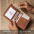 thumbnail image 5 of Slim Bifold Leather Wallet for Men with Secret Hidden Pocket, Dedicated SIM and Ejector Pin Slot | Slim RFID Blocking Men’s Wallet, 5 of 7