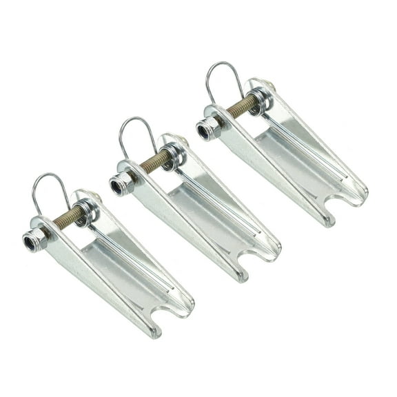 2 Inch Hook Safety Latch Kit, Metal Towing Hitch Replacement, Silver, 3 Pack