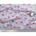 thumbnail image 2 of Soimoi Cotton Cambric Fabric Flamingo Bird Print Sewing Fabric Yard 42 Inch Wide, 2 of 3