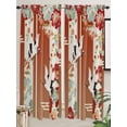 thumbnail image 5 of Red Crane Living Room Curtains 2 Panel, Vintage Elegant Spring Floral Botanical Cafe Window Treatment, Extra Long Farmhouse Bedroom Bathroom Kitchen Curtains Drapes 104"x72", 5 of 6