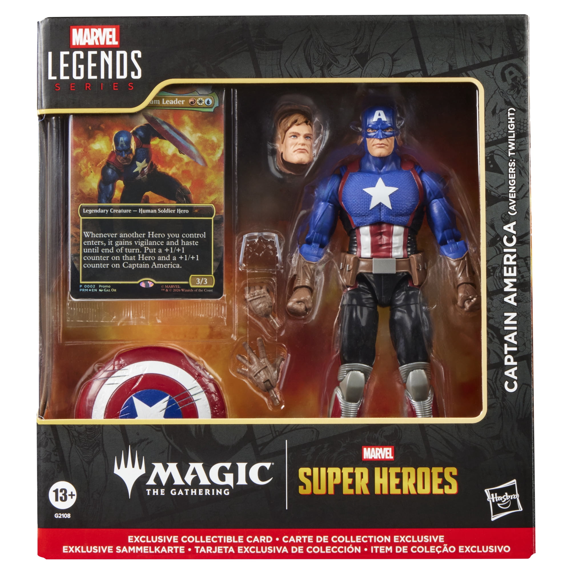 Marvel Legends Series Marvel Super Heroes Magic: The Gathering Captain America (Avengers: Twilight), 6" Action Figure plus Exclusive Foil Trading Card