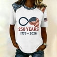 thumbnail image 2 of Trgacdwlo 1776-2026 Flag Print America 250 Shirt Independence Day Womens 4th of July Shirts Patriotic Women's Short Sleeve Tunic Tops, 2 of 4