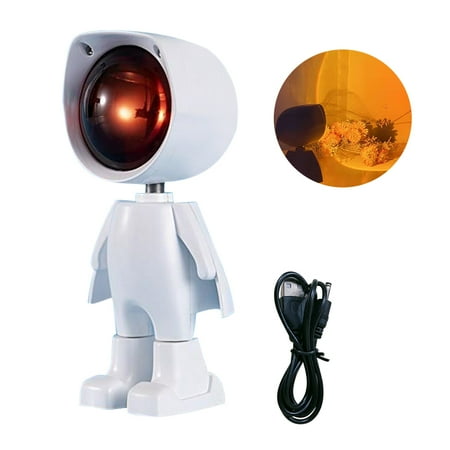 

Ekeka Free Shipping Sunset Lamp Party Bedroom Astronaut Shape Rainbow Night Light Led 360 Rotation