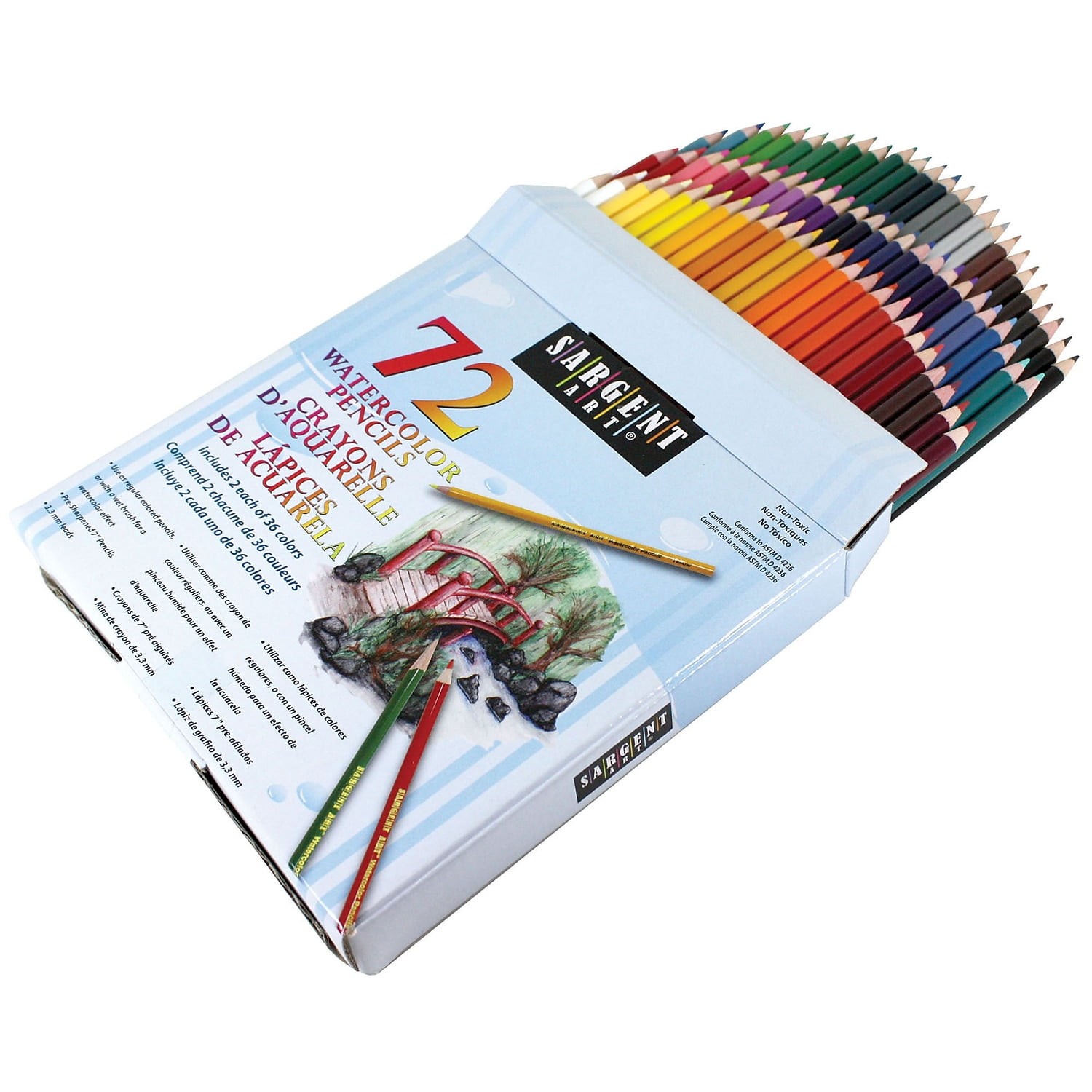 Sargent Art Set of 72 Different Colored Pencils, Artist Quality, Writing,  Drawing, Illustration, Non-Toxic