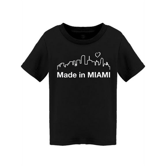 Made In Miami. T-Shirt Toddler -Smartprints Designs, 4 Toddler