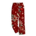 thumbnail image 4 of Men's Christmas Flannel Pajama Pants - Funny Holiday Print Loose Lounge Bottoms, Soft Elastic Waist Comfy PJ Trousers with Pockets for Winter, 4 of 4