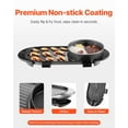 thumbnail image 6 of 2200W Multi-Cooker Electric Hot Pot with Smokeless Grill, 2-in-1 Fast Heating for Family, 6 of 11