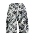 thumbnail image 4 of Nestiefly Camo Cargo Shorts for Men Relaxed Fit Twill Bermuda Shorts Drawstring Elastic Waist Casual Work Short Pants with Pockets 2026 White 2XL, 4 of 5