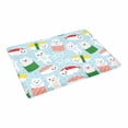 thumbnail image 2 of MKHERT Funny Kawaii Sushi Emoji and White Cute Cat with Japanese Waves Doormat Rug Home Decor Floor Mat Bath Mat 23.6x15.7 inch, 2 of 3
