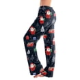 thumbnail image 3 of UDAUDU Women's Christmas Pajamas Pants Sleepwear Christmas Print Pj Pants Drawstring Stretch Holiday Sleep Pants 2XL, 3 of 6