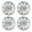 Chrome, variant on (4-Pack) 16 inch Universal Wheel Covers Steel Fit 16" Tire And Rim,Silver Lacquer & Black Lacquer