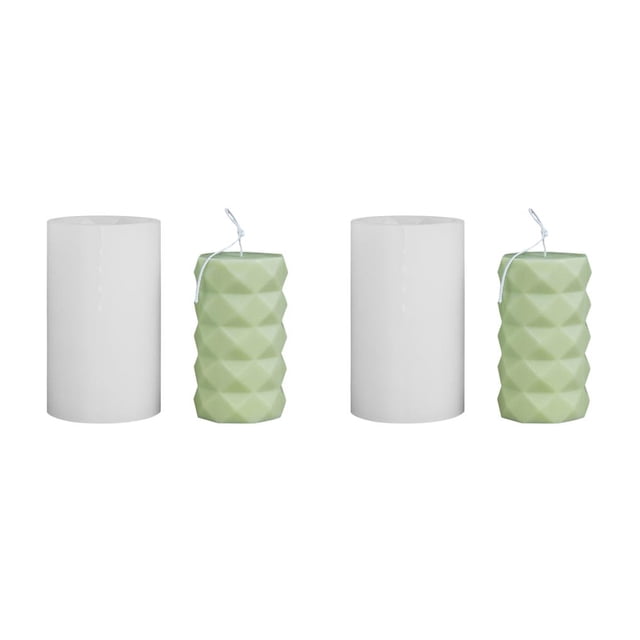 Cateissary Molde cilíndrico para velas, fabricación de velas geométricas de silicona, molde para Mousse, manualidades, decoración artística, Cubo 2Conjunto