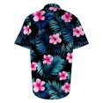 thumbnail image 5 of Mens Hawaiian Shirt Tropical Floral Print Summer Short Sleeve Wrinkle Free Button Up Beach Party Tops Vacation Outfits, 5 of 5
