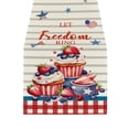 thumbnail image 2 of Uklsqma Independence Day Table Runner 180 x 33 cm Polyester Linen-Look Printed Multicolor Decorative for Dining Table Coffee Table Cabinet, 2 of 6