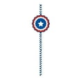 thumbnail image 2 of shyuyusa Patriotic Star Flag Paper Straw Disposable Drinking Straw For Party Beverage Decor, 2 of 8