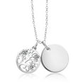thumbnail image 2 of Gem Stone King 0.18 Ct Round White Diamond 925 Sterling Silver Pendant With Chain, 2 of 5