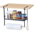 thumbnail image 6 of Under Shelf Basket Metal Wire Rack Hanging Storage Shelf  W/Paper Towel Holder, 6 of 7