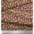 thumbnail image 2 of Soimoi Pink Cotton Poplin Fabric Leaves Leaves Print Fabric by the Yard 42 Inch Wide, 2 of 3