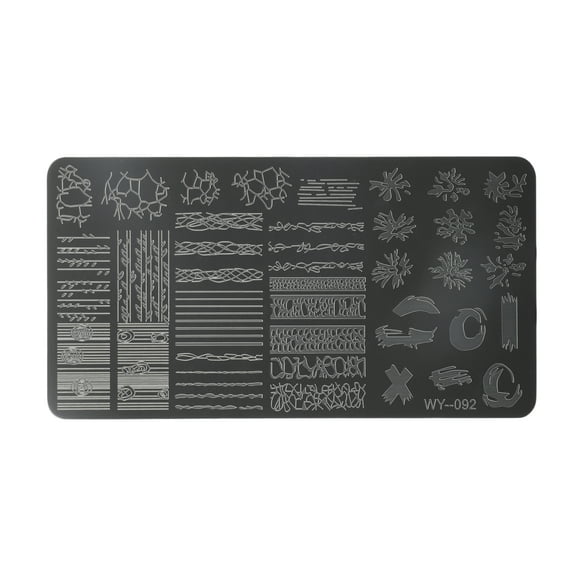 Unique Bargains 1 Pc Colorful Nail Art Stamp WY-092 Silver Tone