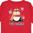 thumbnail image 4 of Inktastic Feliz Navidad Cute Winter Penguin in Hat and Scarf Boys or Girls Long Sleeve Toddler T-Shirt, 4 of 5