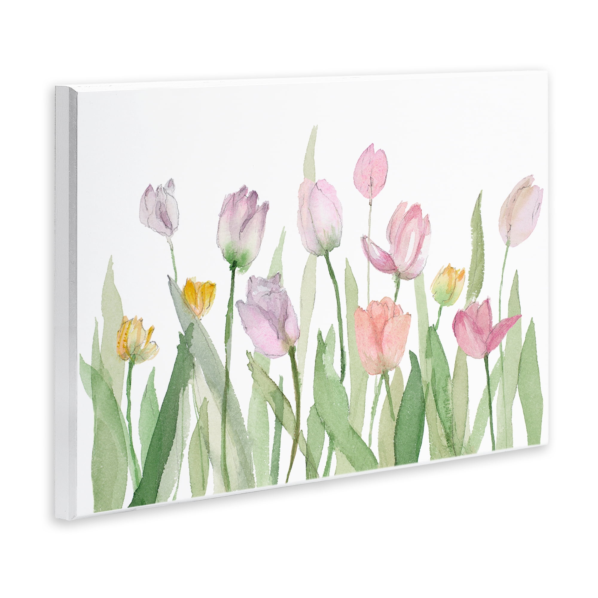 Stupell Industries Soft Pastel Tulips Plants & Flowers Painting Unframed Art Print Wall Art, 19 x 13